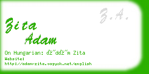 zita adam business card